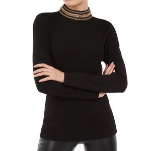 INC International Concepts Chain Mock-Neck Sweater